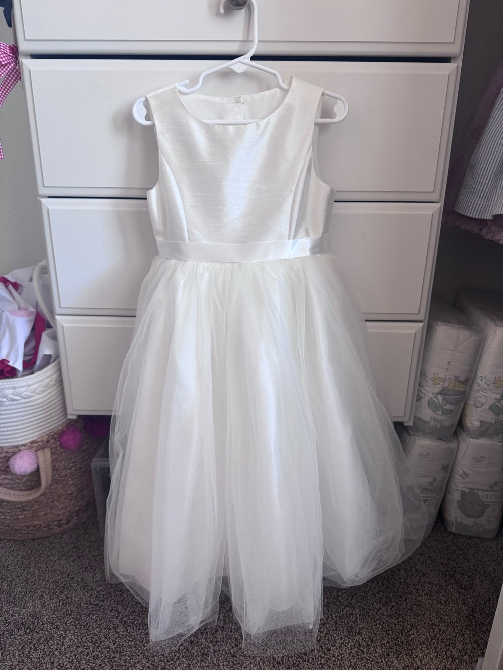 Ivory Tulle Flower Girl Dress - Picture 1 of 2